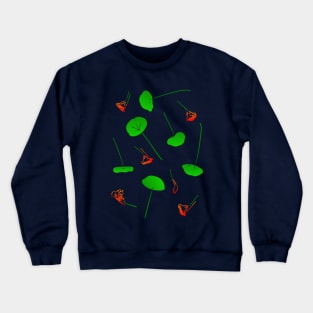 Nasturtium Flower Floral Pattern Crewneck Sweatshirt